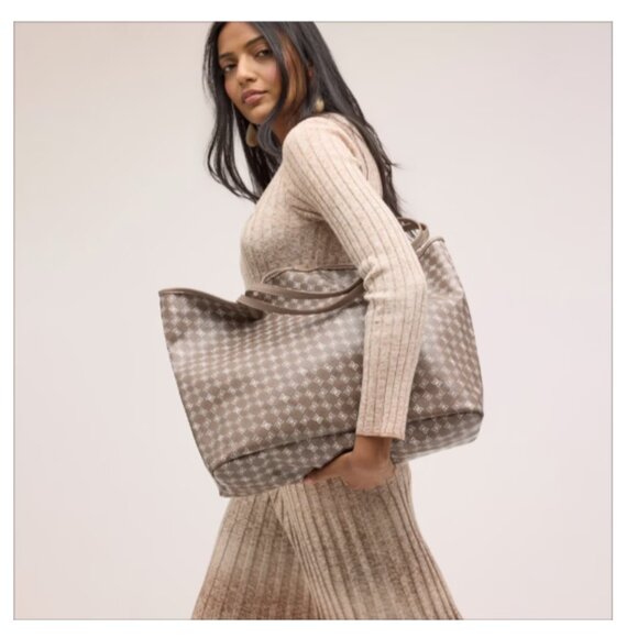 Sam Edelman Handbags - NEW - Sam Edelman Medium Harper Monogram Shopper Tote One Size, TAUPE